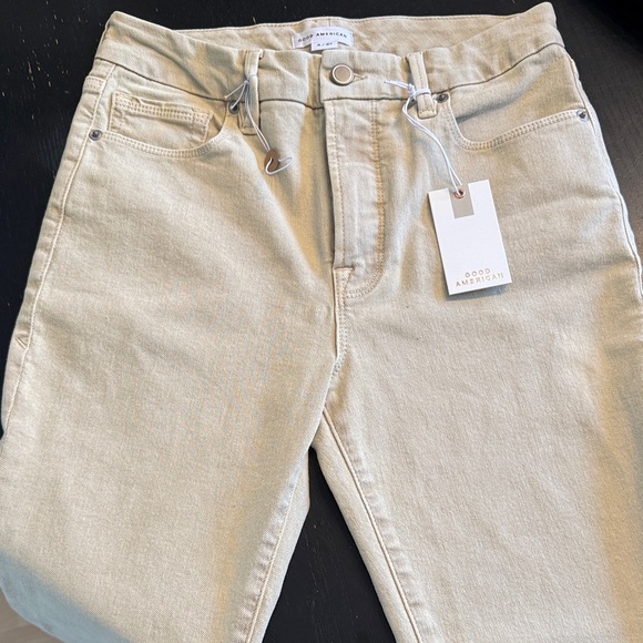 Good American Light Tan Denim Pants - Picture 1 of 6